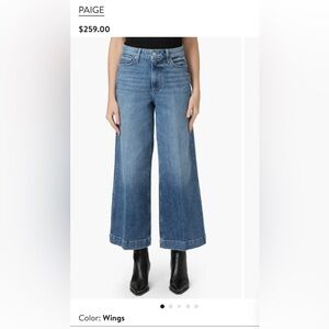 Paige Harper Ankle wide leg jeans